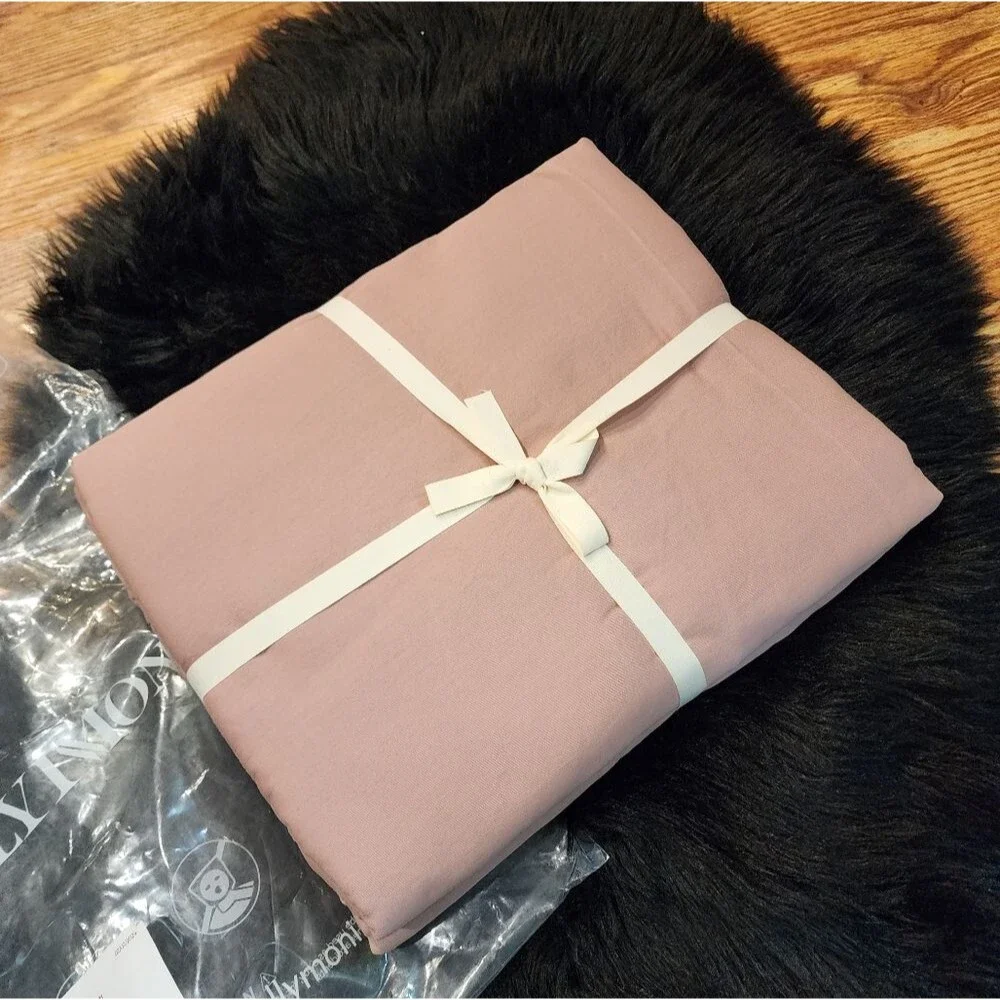 100% Cotton Dusty Pink Duvet Cover Set Full Size